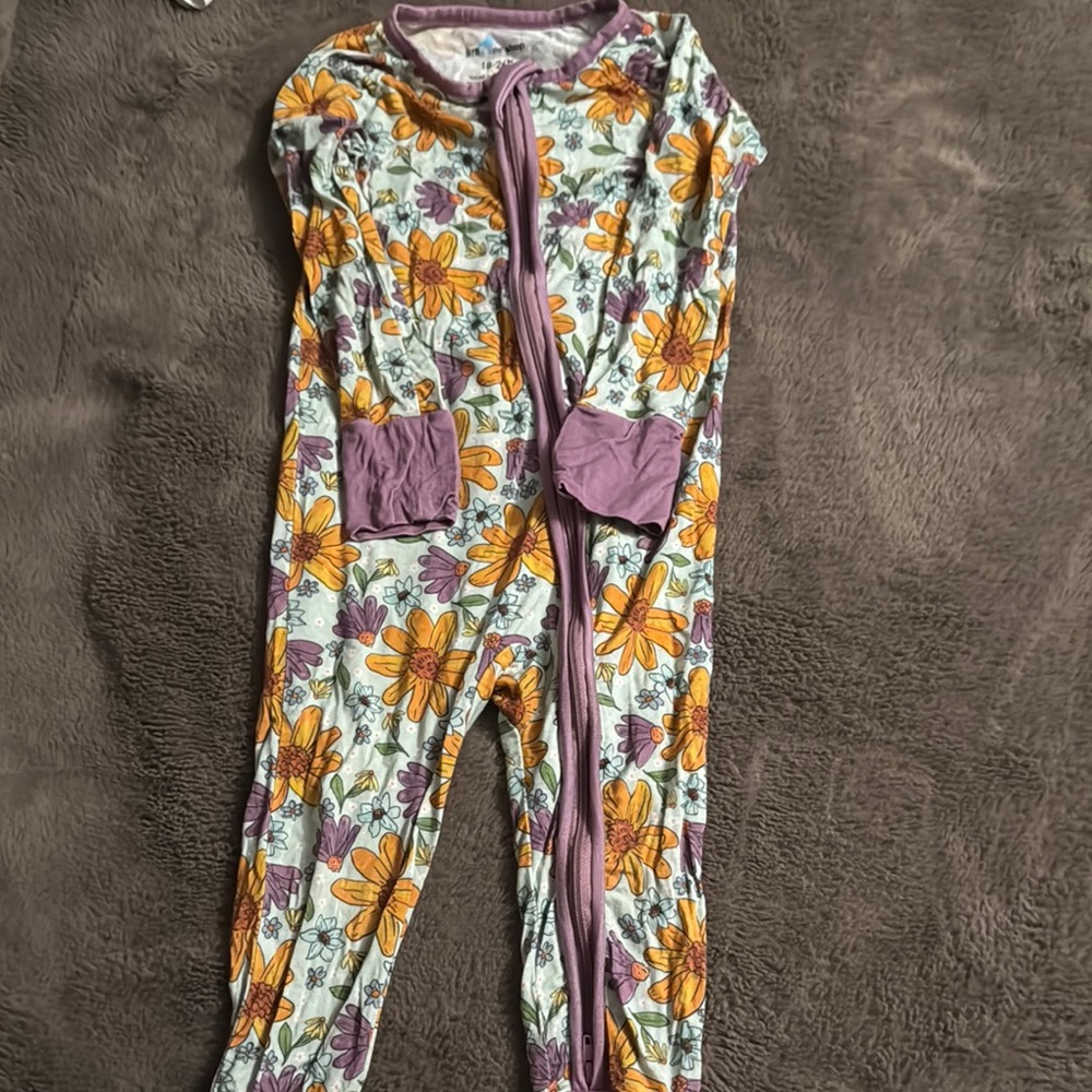 Floral Kids One Piece Pajama